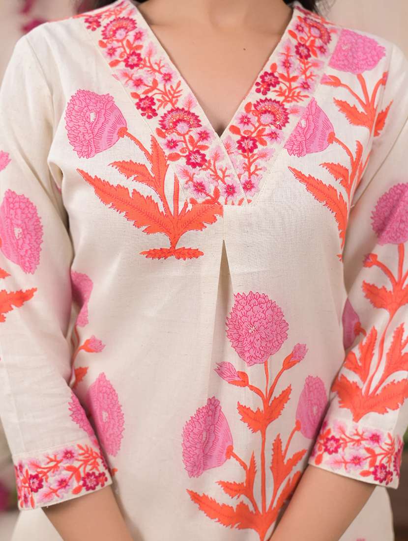 pink cotton blend suit  set - 22058530 -  Standard Image - 4