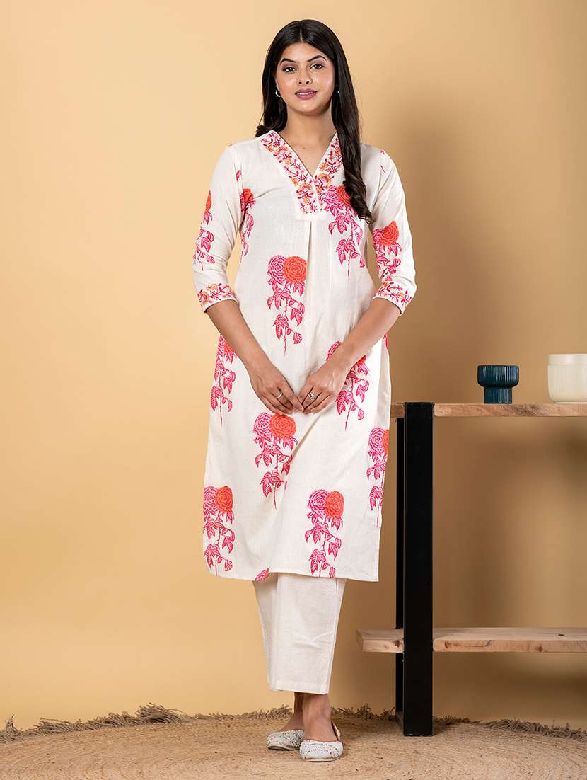 pink cotton blend suit  set - 22058547 -  Standard Image - 1