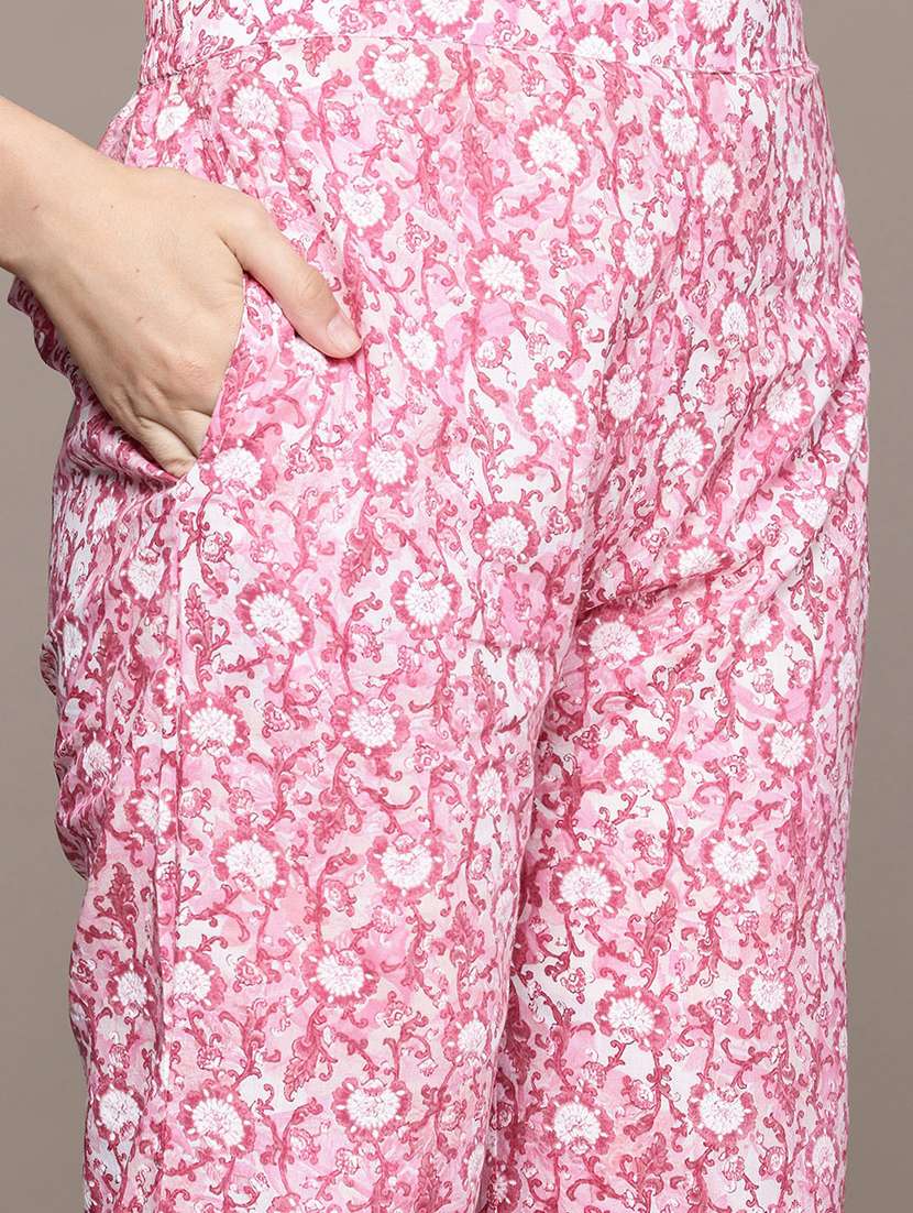 women floral print shirt and trouser co-ord set - 22058558 - Standard Image - 4
