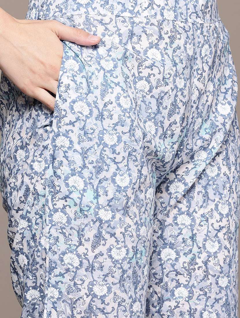 women floral print shirt and trouser co-ord set - 22058559 - Standard Image - 4