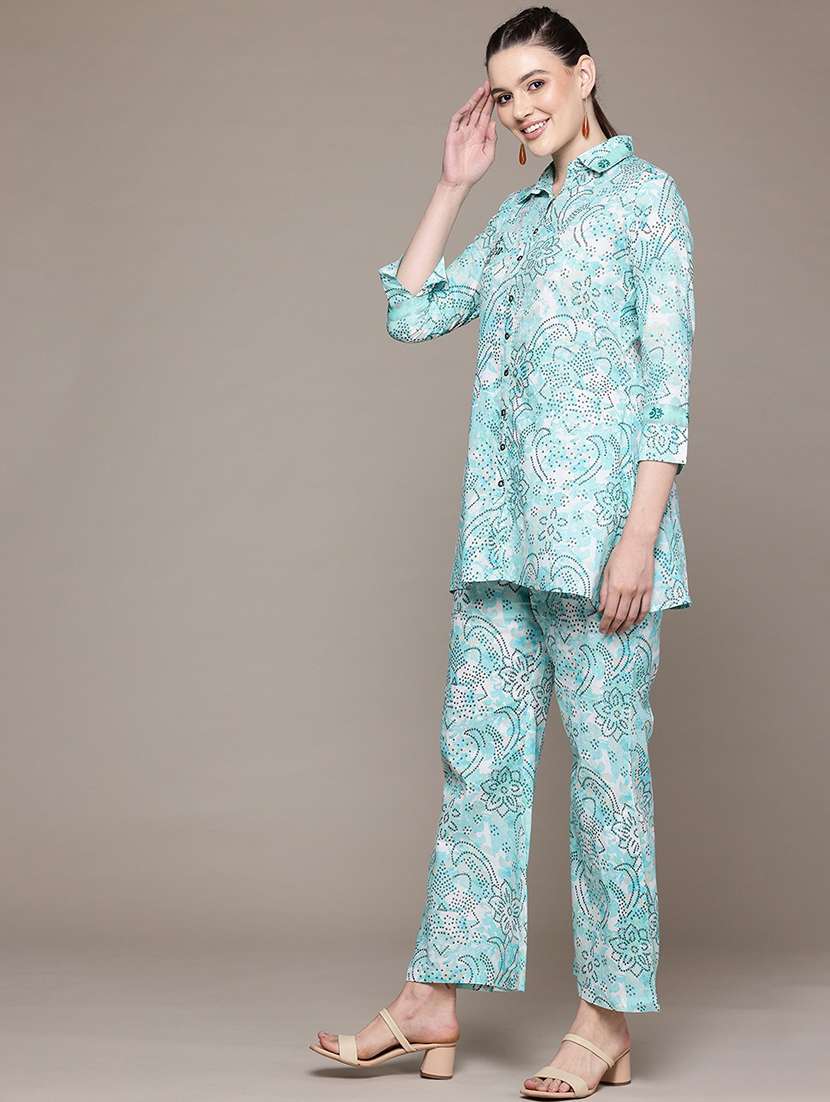 women floral print shirt and trouser co-ord set - 22058560 -  Standard Image - 1