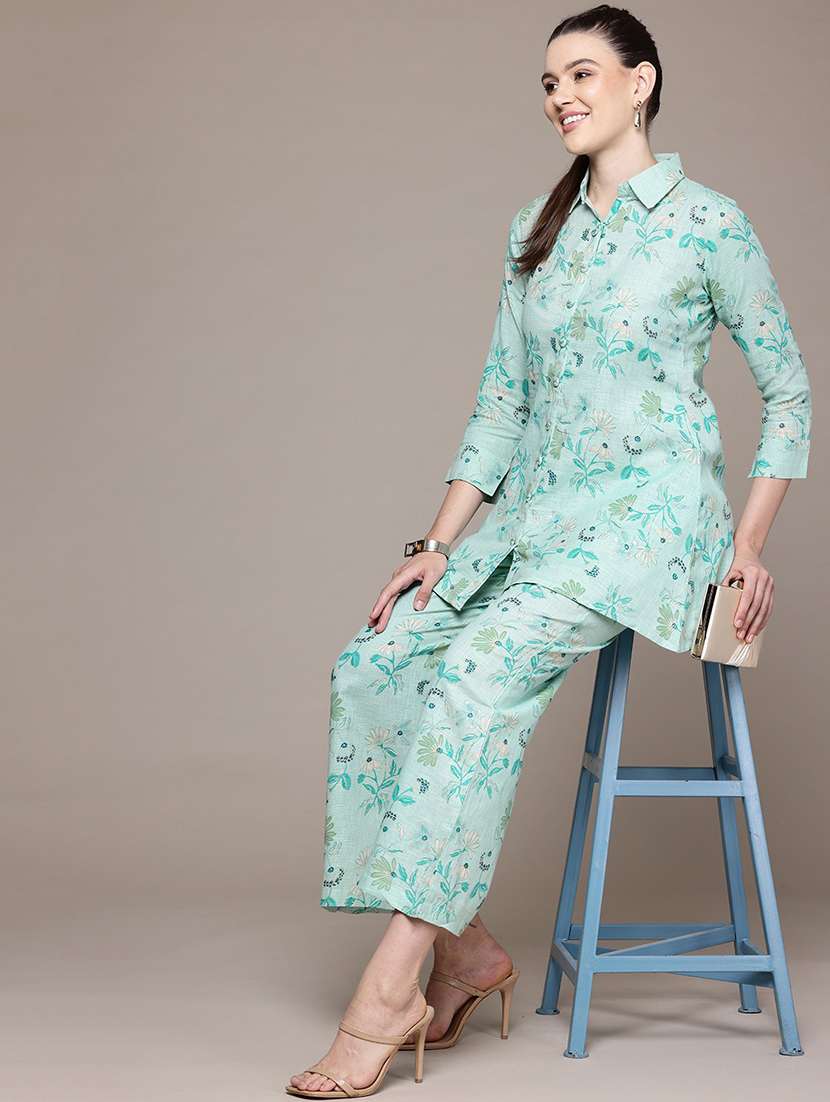 women floral print shirt and trouser co-ord set - 22058563 -  Standard Image - 1