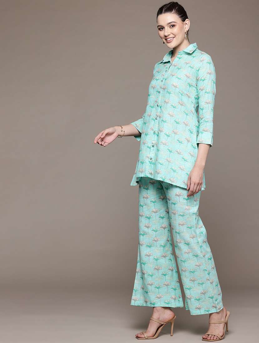 women floral print shirt and trouser co-ord set - 22058564 -  Standard Image - 1