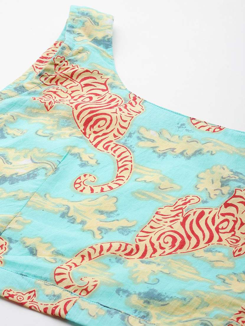 women printed top and trouser with jacket co-ord set - 22058574 -  Standard Image - 4