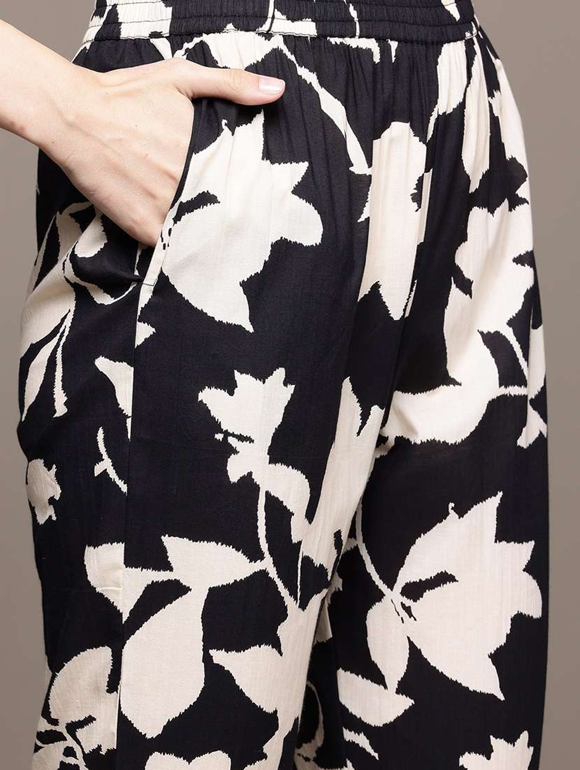 women printed three quarter sleeve ethnic co-ord set - 22058580 - Standard Image - 4