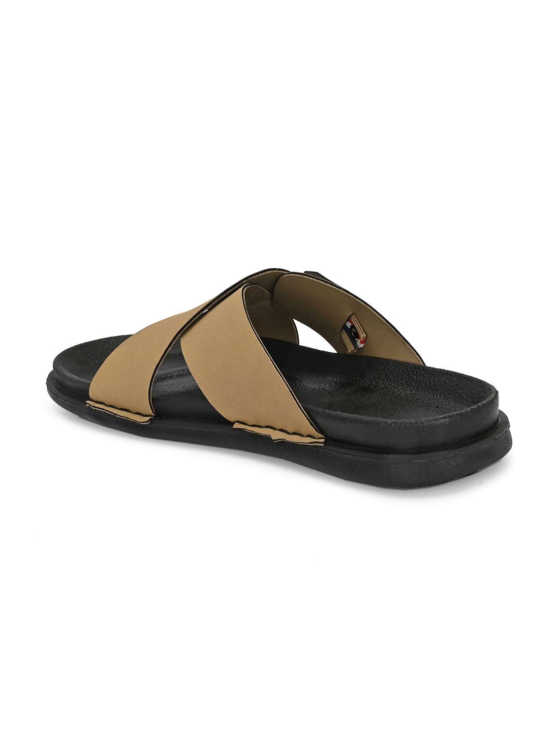 men beige solid slip on sandal - 22058616 - Standard Image - 4