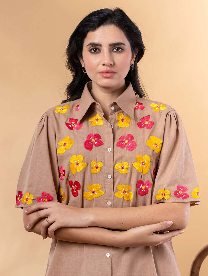 women short sleeve regular fit ethnic co-ord set - 22058648 - Standard Image - 1