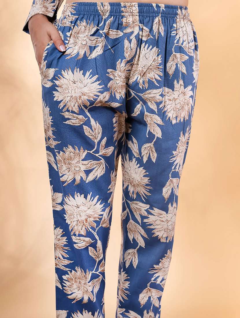 blue cotton blend coord set - 22058652 - Standard Image - 4