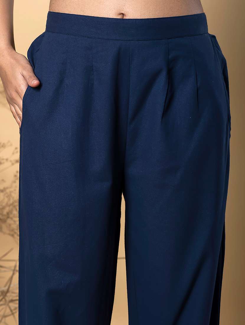 women three quarter sleeve regular fit ethnic co-ord set - 22058662 -  Standard Image - 4