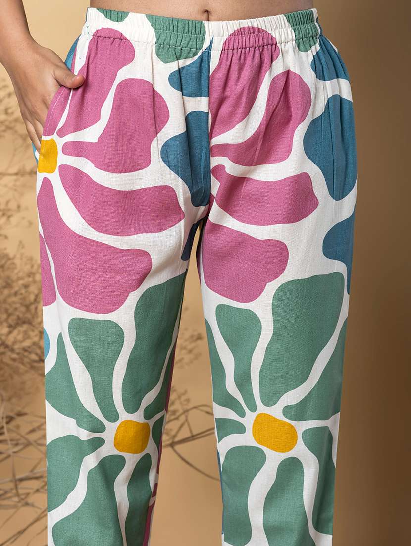 multi colored cotton blend coord set - 22058663 - Standard Image - 4
