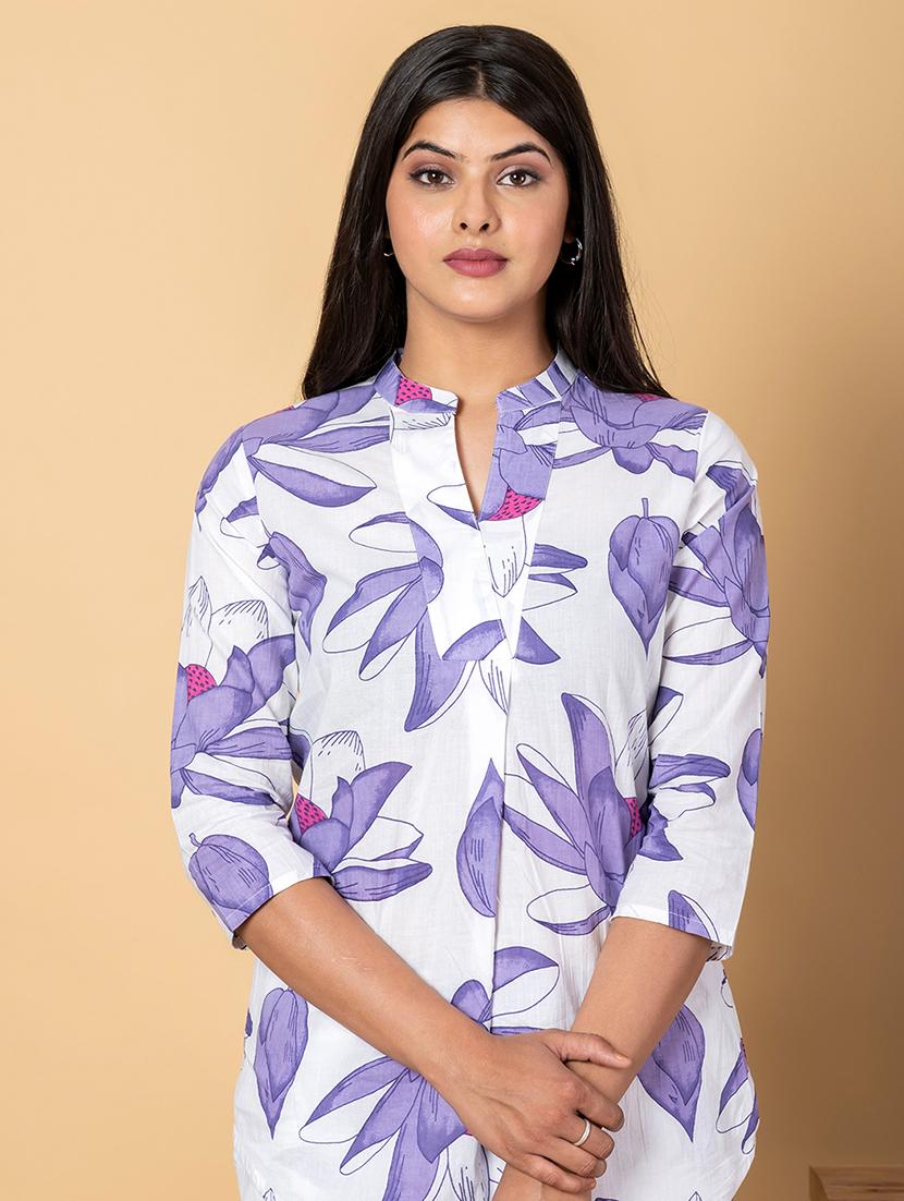 women three quarter sleeve regular fit ethnic co-ord set - 22058678 - Standard Image - 1