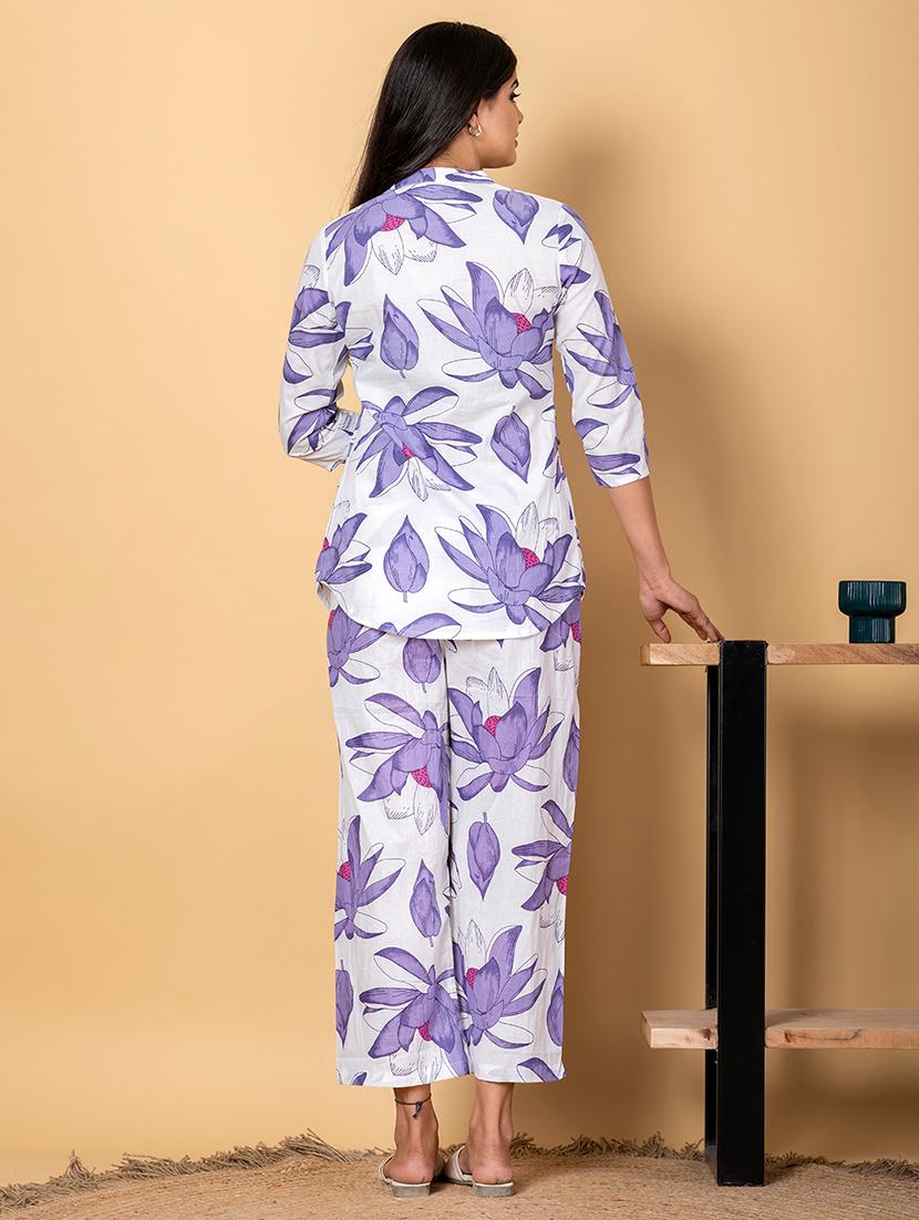 women three quarter sleeve regular fit ethnic co-ord set - 22058678 - Standard Image - 4