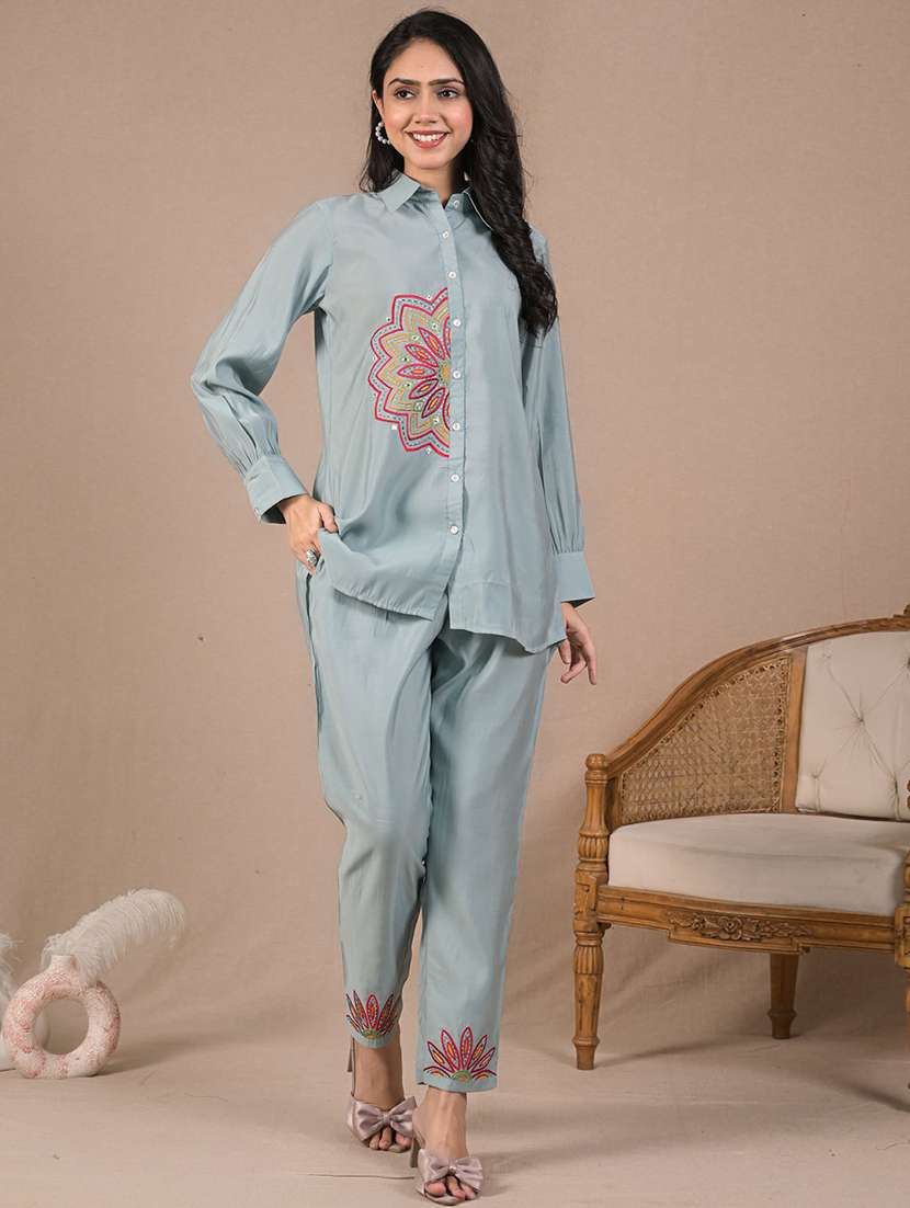 women long sleeve regular fit ethnic co-ord set - 22058681 -  Standard Image - 1