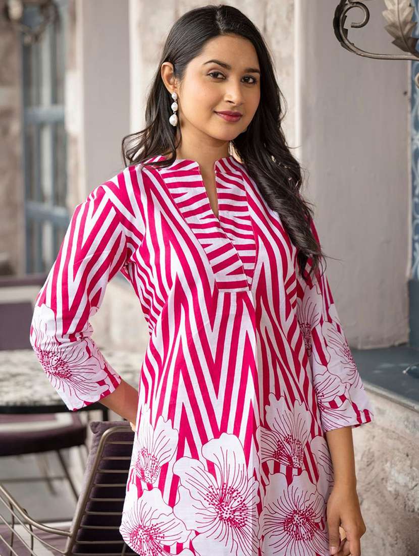 maroon cotton coord set - 22058689 -  Standard Image - 4