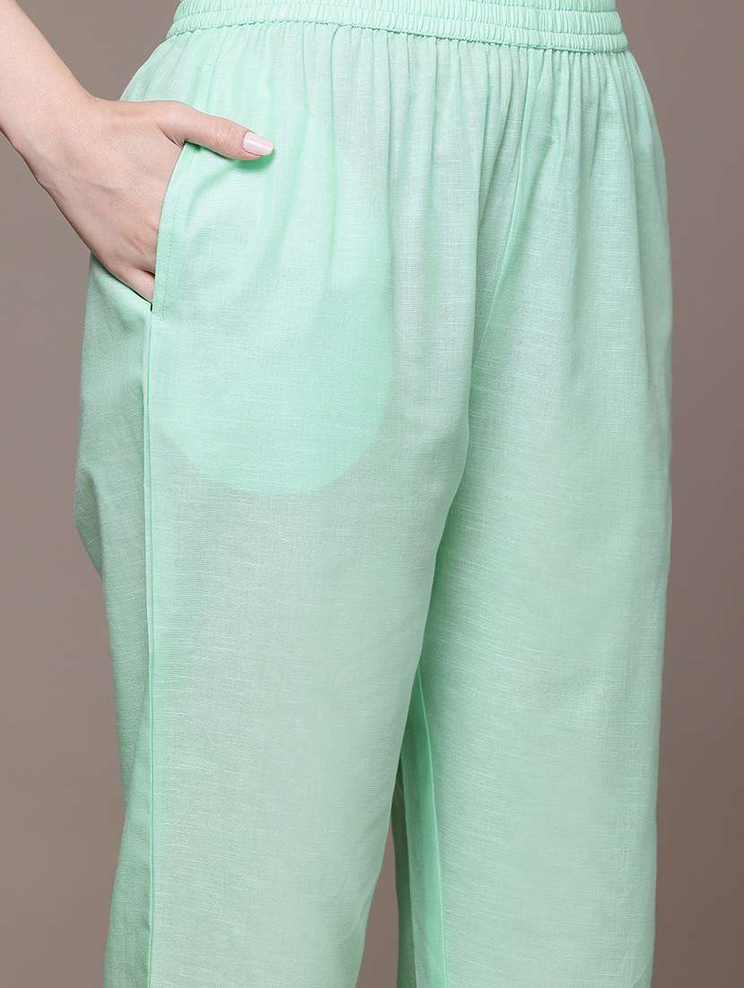 green linen coord set - 22058692 - Standard Image - 4