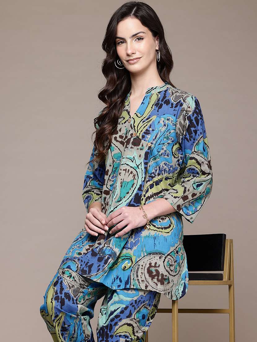 green cotton coord set - 22058694 - Standard Image - 4