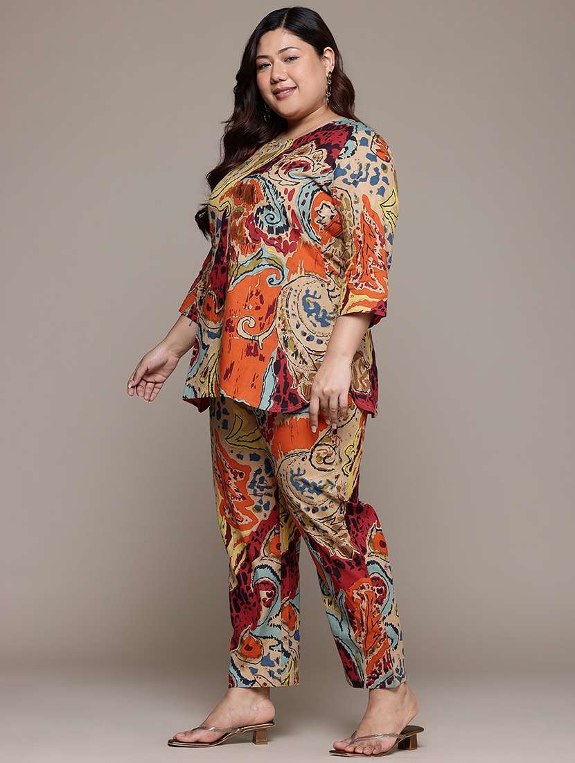 beige cotton coord set - 22058697 -  Standard Image - 1