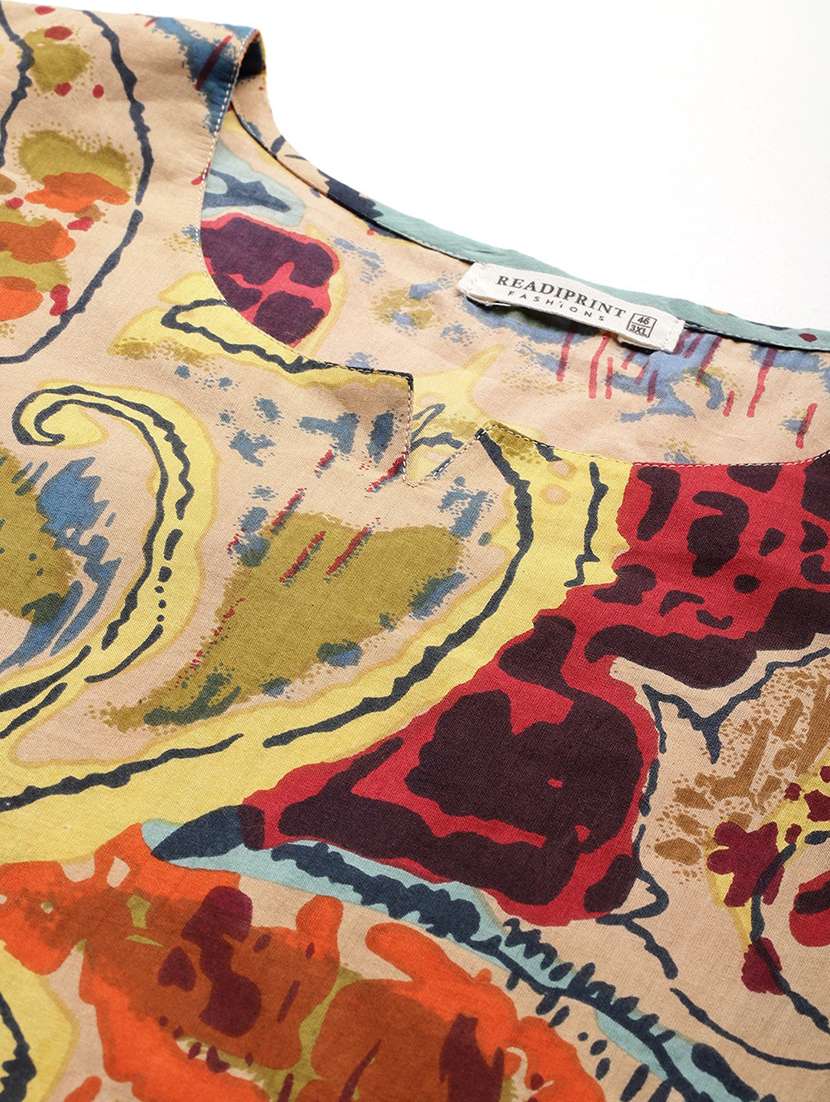 beige cotton coord set - 22058697 -  Standard Image - 4