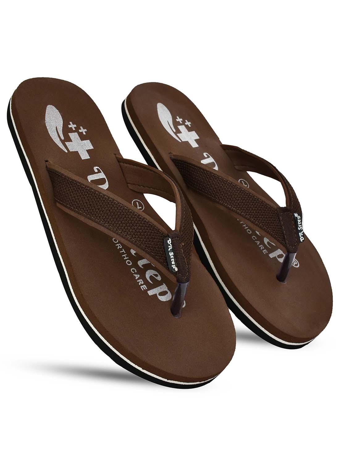 men brown toe separator flip flop - 22058719 - Standard Image - 1