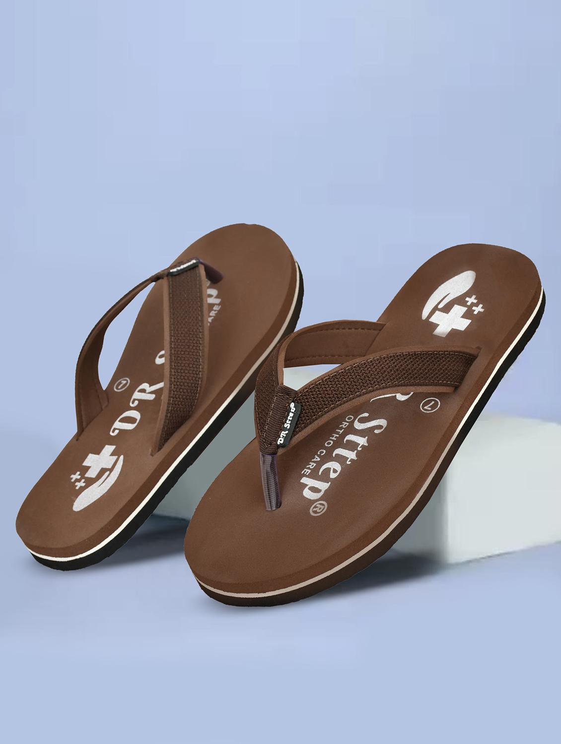 men brown toe separator flip flop - 22058719 - Standard Image - 4