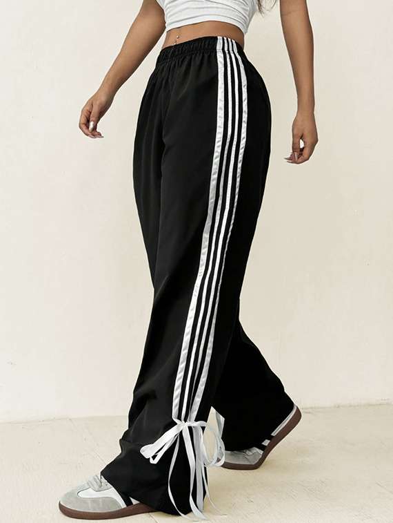women tapered high rise track pant