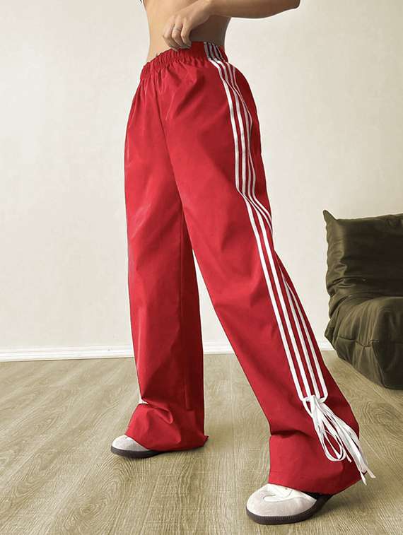 women tapered high rise track pant