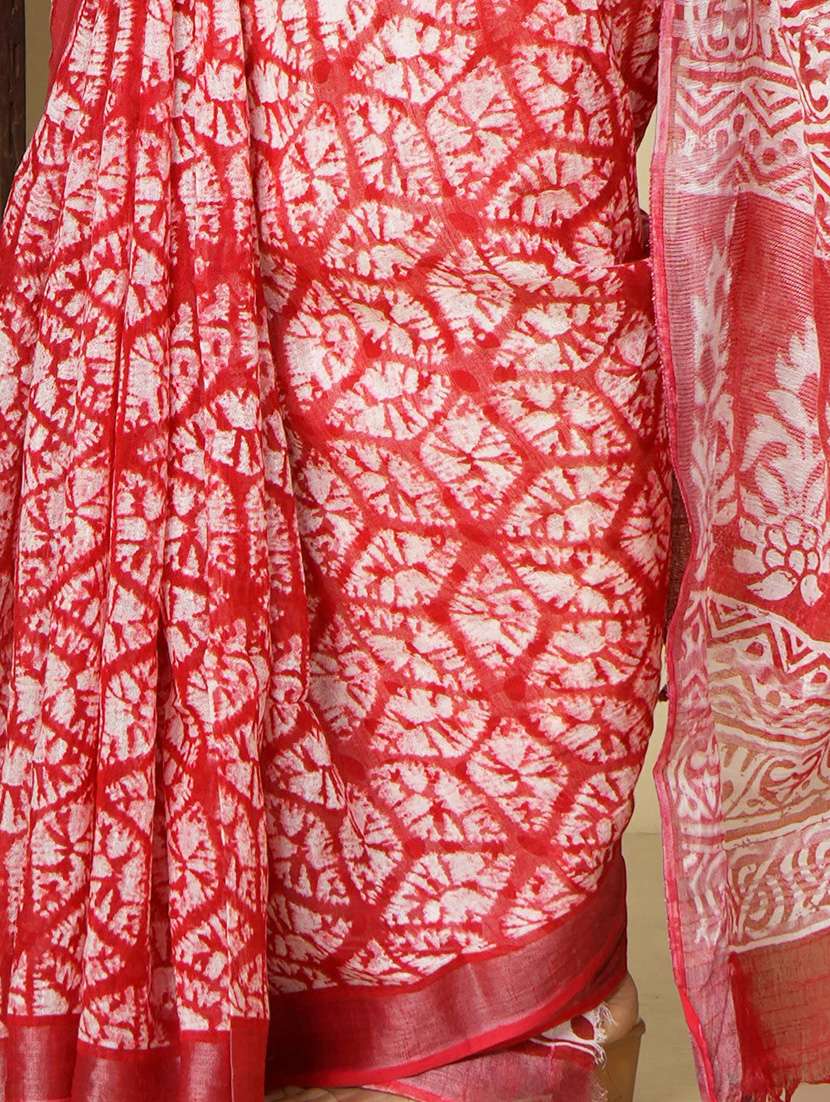 women printed casual wear saree with blouse - 22058769 - Standard Image - 4
