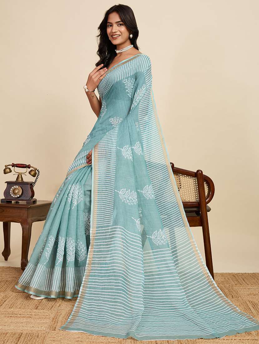 women printed casual wear saree with blouse - 22058798 -  Standard Image - 1