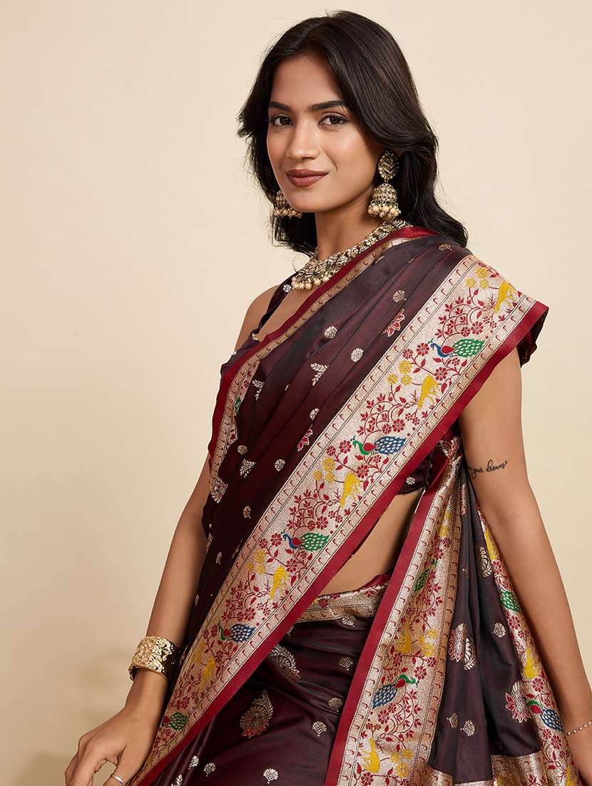 women self design banarasi saree with blouse - 22058803 -  Standard Image - 4