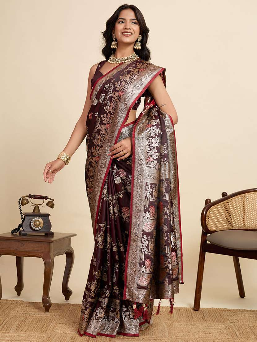 women self design banarasi saree with blouse - 22058806 -  Standard Image - 1