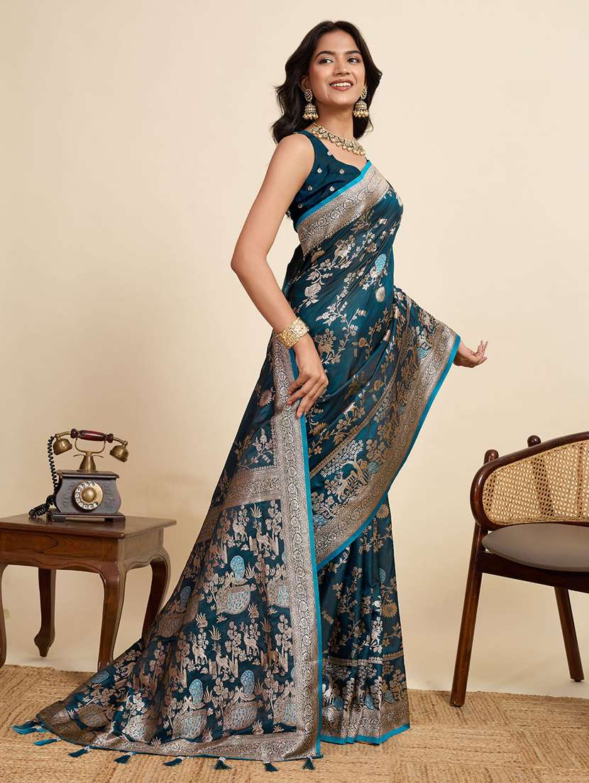 women self design banarasi saree with blouse - 22058809 - Standard Image - 1
