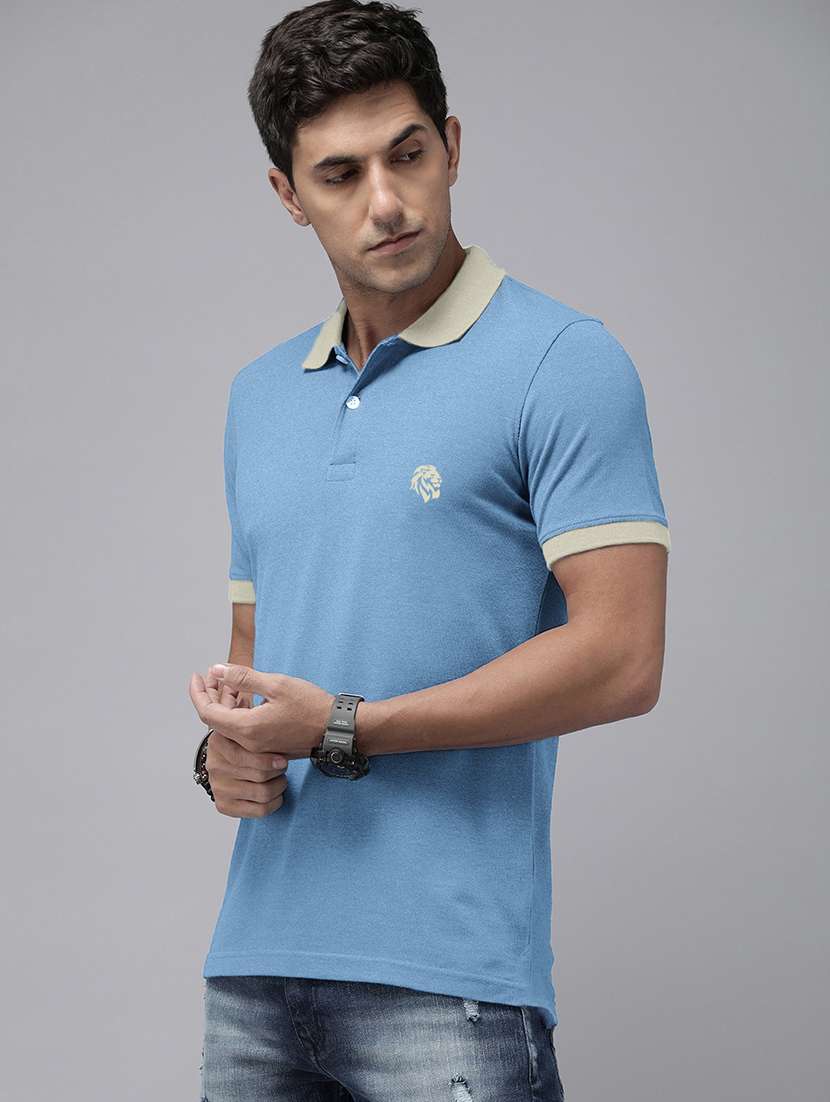 men solid short sleeve regular fit polo t-shirt - 22059322 -  Standard Image - 1