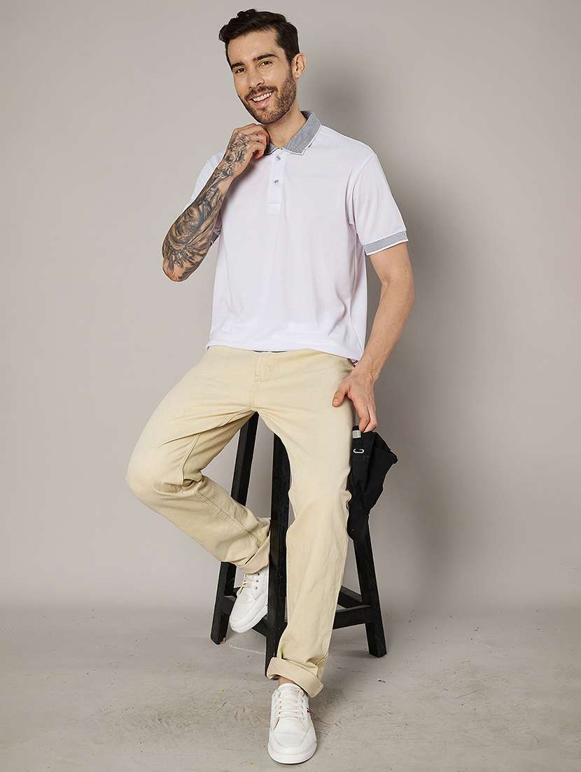 men solid short sleeve regular fit polo t-shirt - 22059325 -  Standard Image - 4