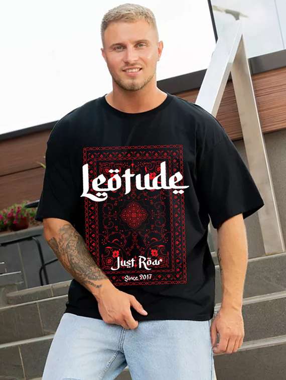 men pack of 2 printed short sleeve oversized fit t-shirt - 22059354 - Standard Image - 1