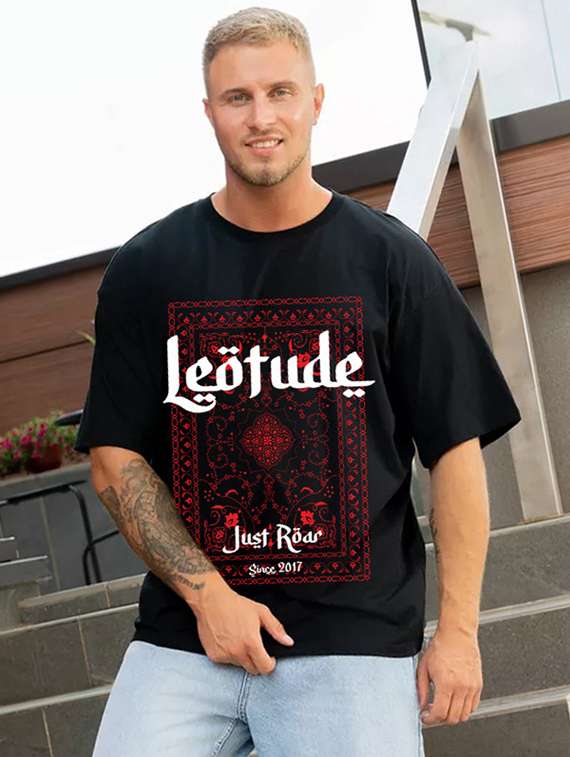 men pack of 2 printed short sleeve oversized fit t-shirt - 22059355 -  Standard Image - 1