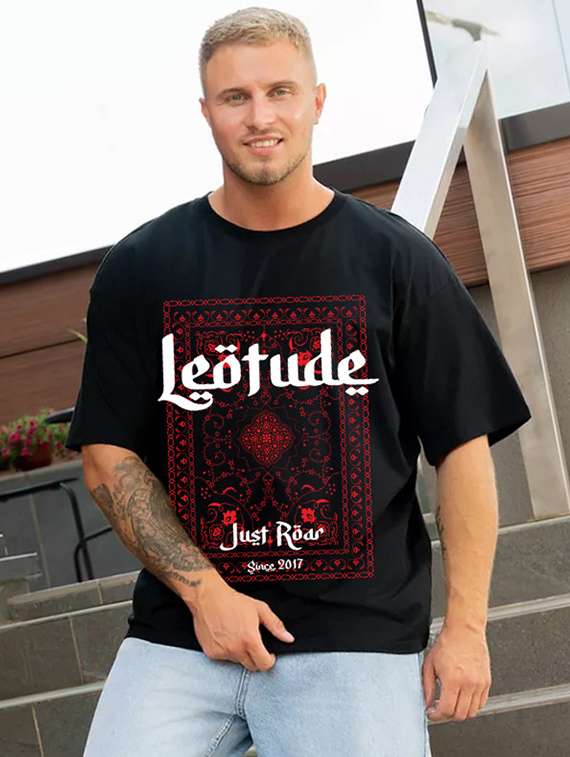 men pack of 2 printed short sleeve oversized fit t-shirt - 22059356 -  Standard Image - 1