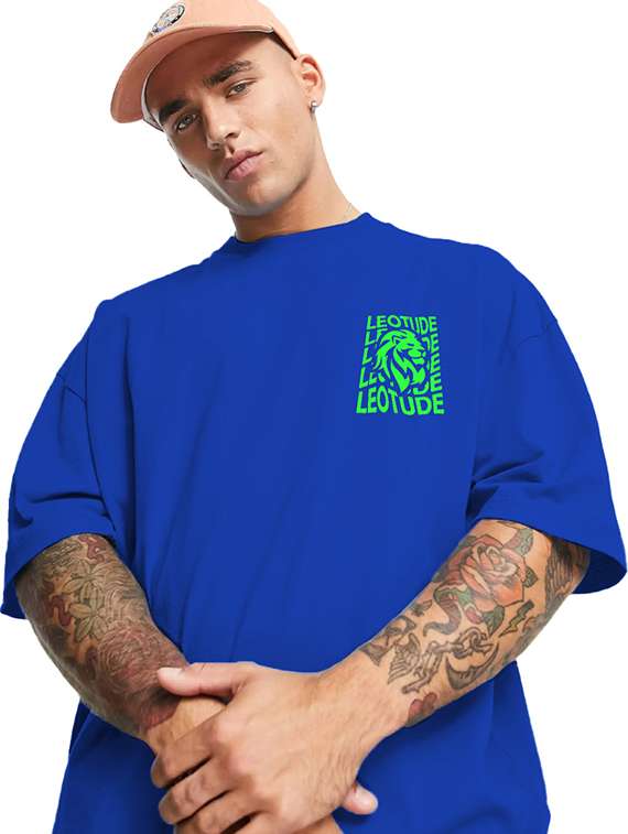 men pack of 2 printed short sleeve oversized fit t-shirt - 22059358 - Standard Image - 1