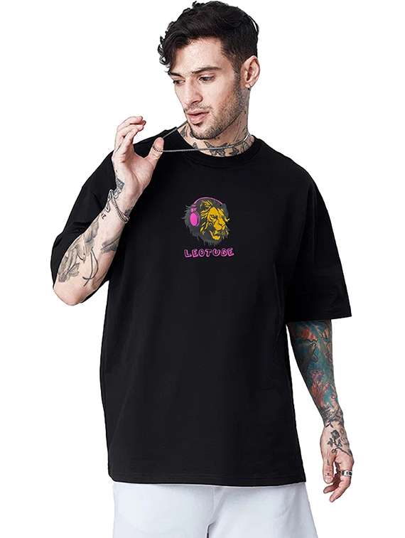 men pack of 2 printed short sleeve oversized fit t-shirt - 22059360 -  Standard Image - 1