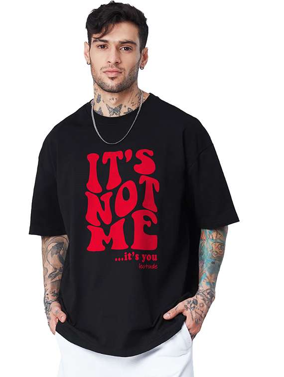 men pack of 2 printed short sleeve oversized fit t-shirt - 22059364 -  Standard Image - 1