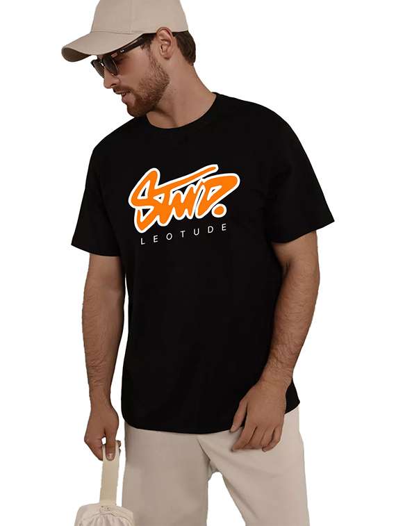 men pack of 2 printed short sleeve oversized fit t-shirt - 22059369 -  Standard Image - 1