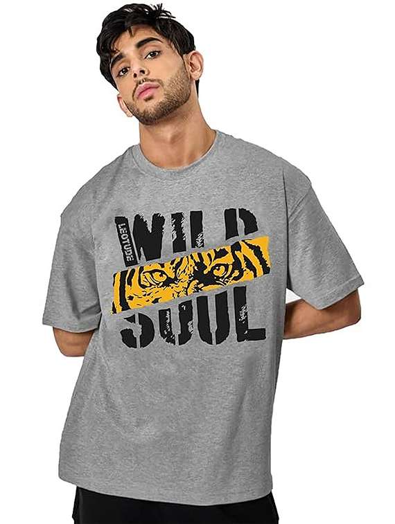 men pack of 2 printed short sleeve oversized fit t-shirt - 22059382 - Standard Image - 1