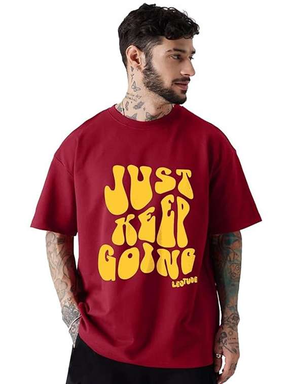 men pack of 2 printed short sleeve oversized fit t-shirt - 22059383 - Standard Image - 1