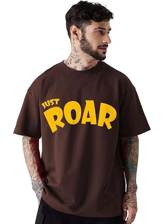 men pack of 2 printed short sleeve oversized fit t-shirt - 22059387 -  Standard Image - 1