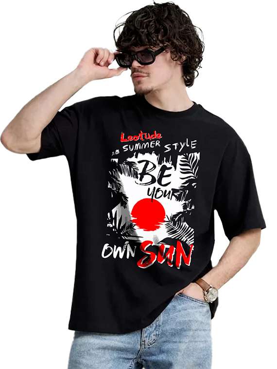 men pack of 2 printed short sleeve oversized fit t-shirt - 22059392 - Standard Image - 1