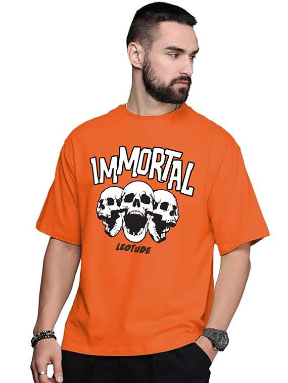 men pack of 2 printed short sleeve oversized fit t-shirt - 22059395 -  Standard Image - 1