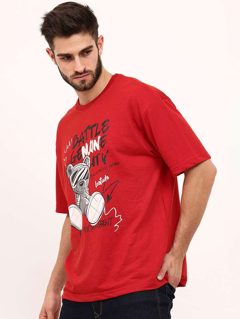 men pack of 2 printed short sleeve oversized fit t-shirt - 22059414 - Standard Image - 1