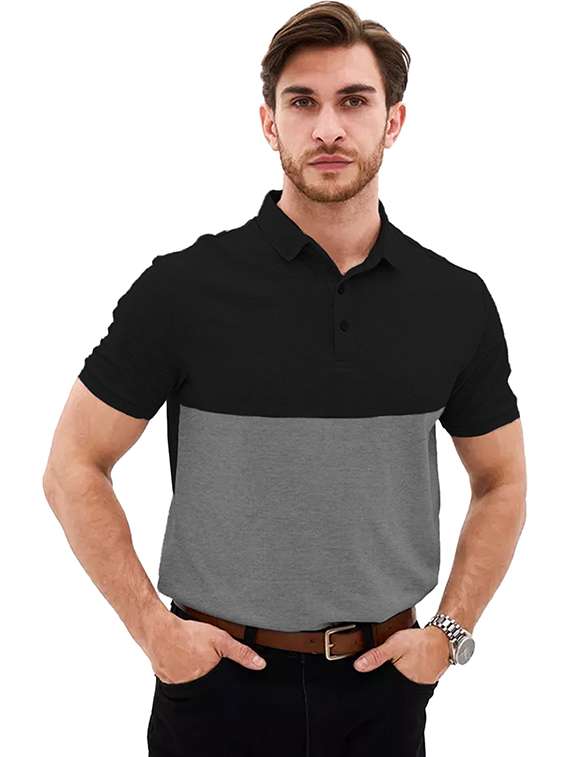men pack of 2 printed short sleeve regular fit polo t-shirt - 22059425 - Standard Image - 1