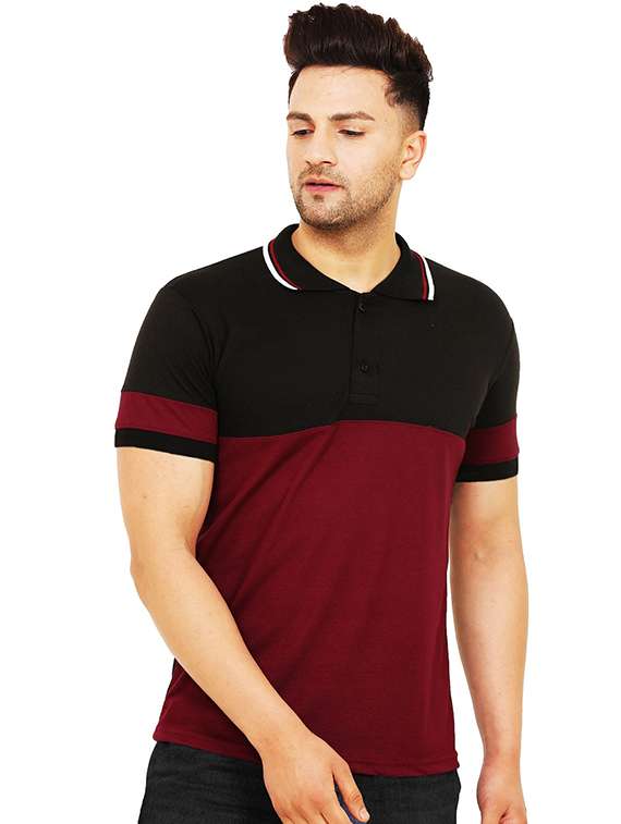 men pack of 2 printed short sleeve regular fit polo t-shirt - 22059460 -  Standard Image - 1