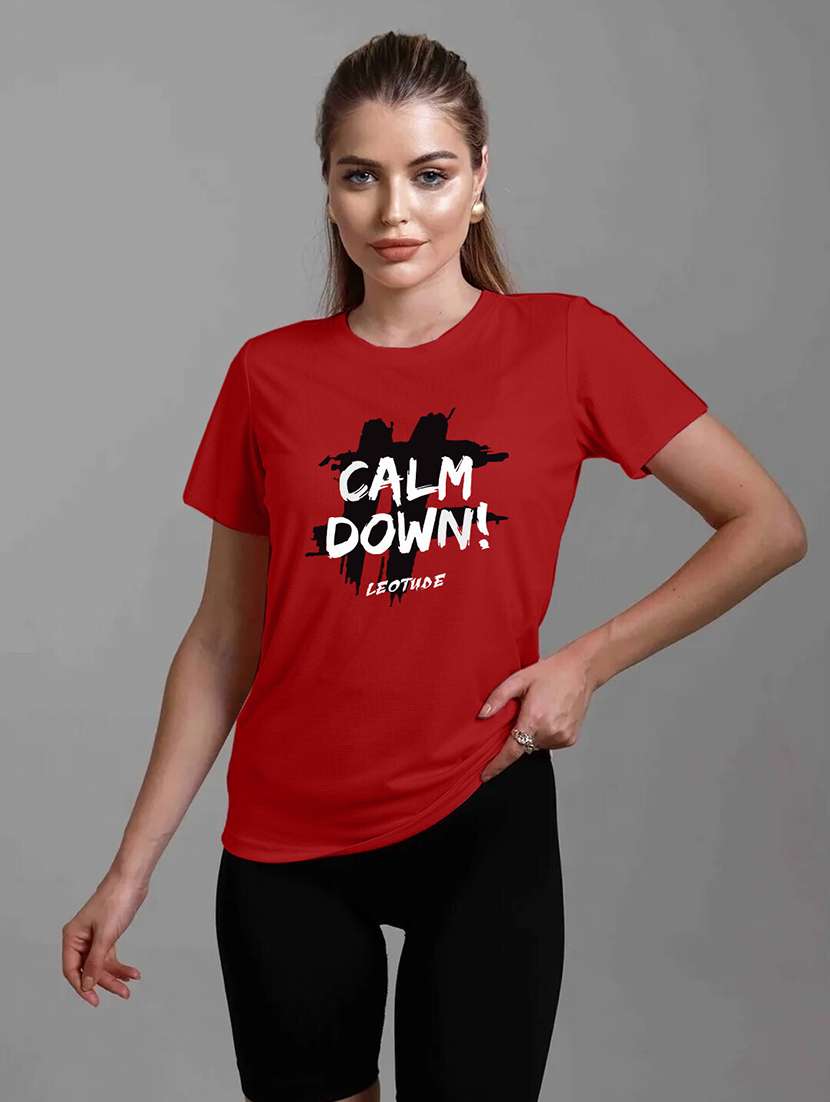women printed short sleeve regular fit t-shirt - 22059481 -  Standard Image - 1