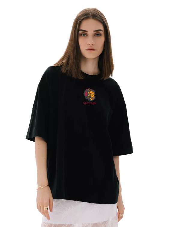 women printed short sleeve oversized fit t-shirt - 22059497 -  Standard Image - 1